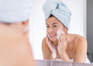 washing face