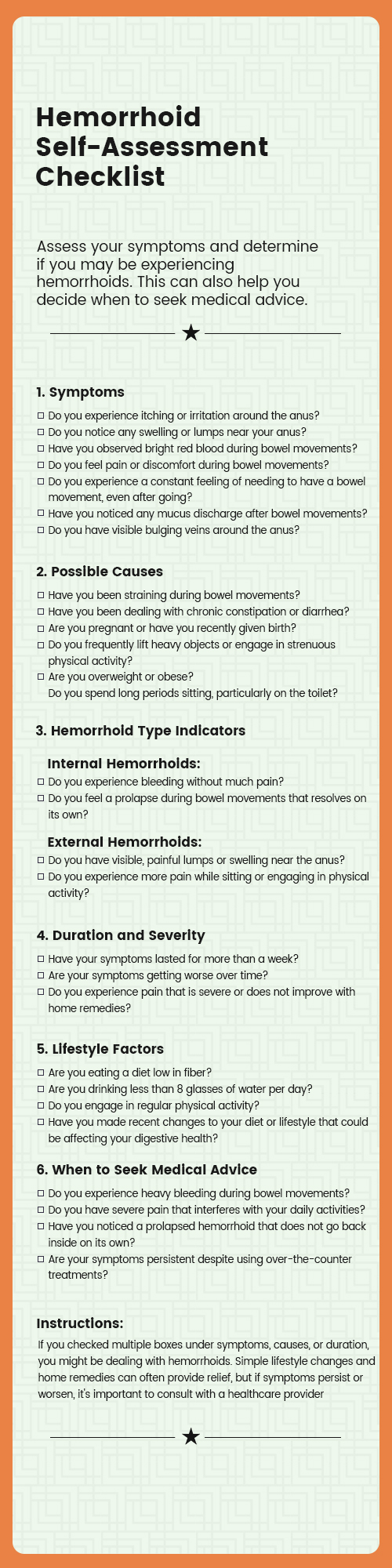 Hemorrhoid-Self-Assessment-Checklist