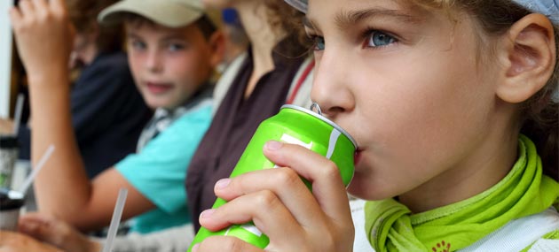 Children consuming energy drinks