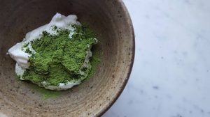 Green tea+yogurt