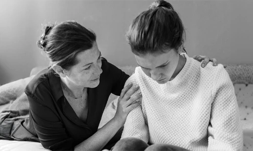 Person reading a mental health support checklist on a tablet