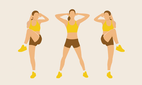 Standing Oblique Crunches