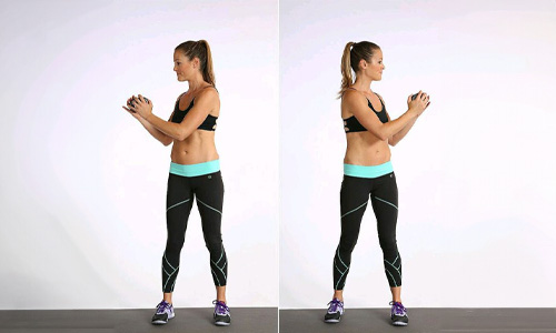Standing Russian Twists with Weights