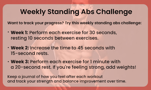 Weekly Standing Abs Challenge