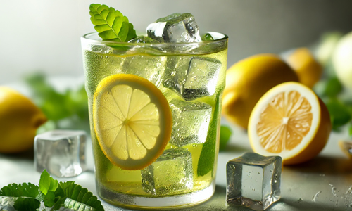 Iced-Green-Tea-with-Lemon
