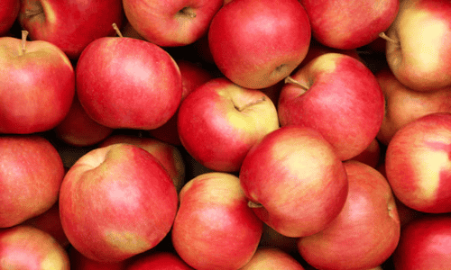 close of image of bunch of red apples