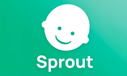Sprout Pregnancy app interface showing 3D and 4D fetal development visualizations.